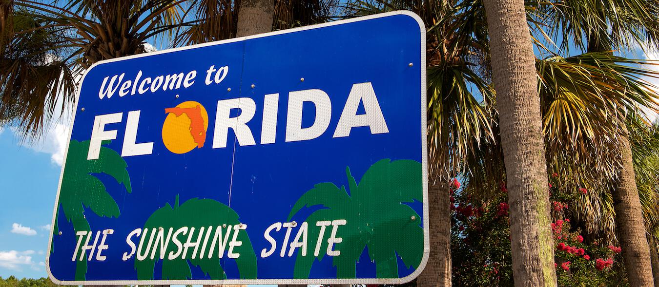 "welcome to Florida" sign